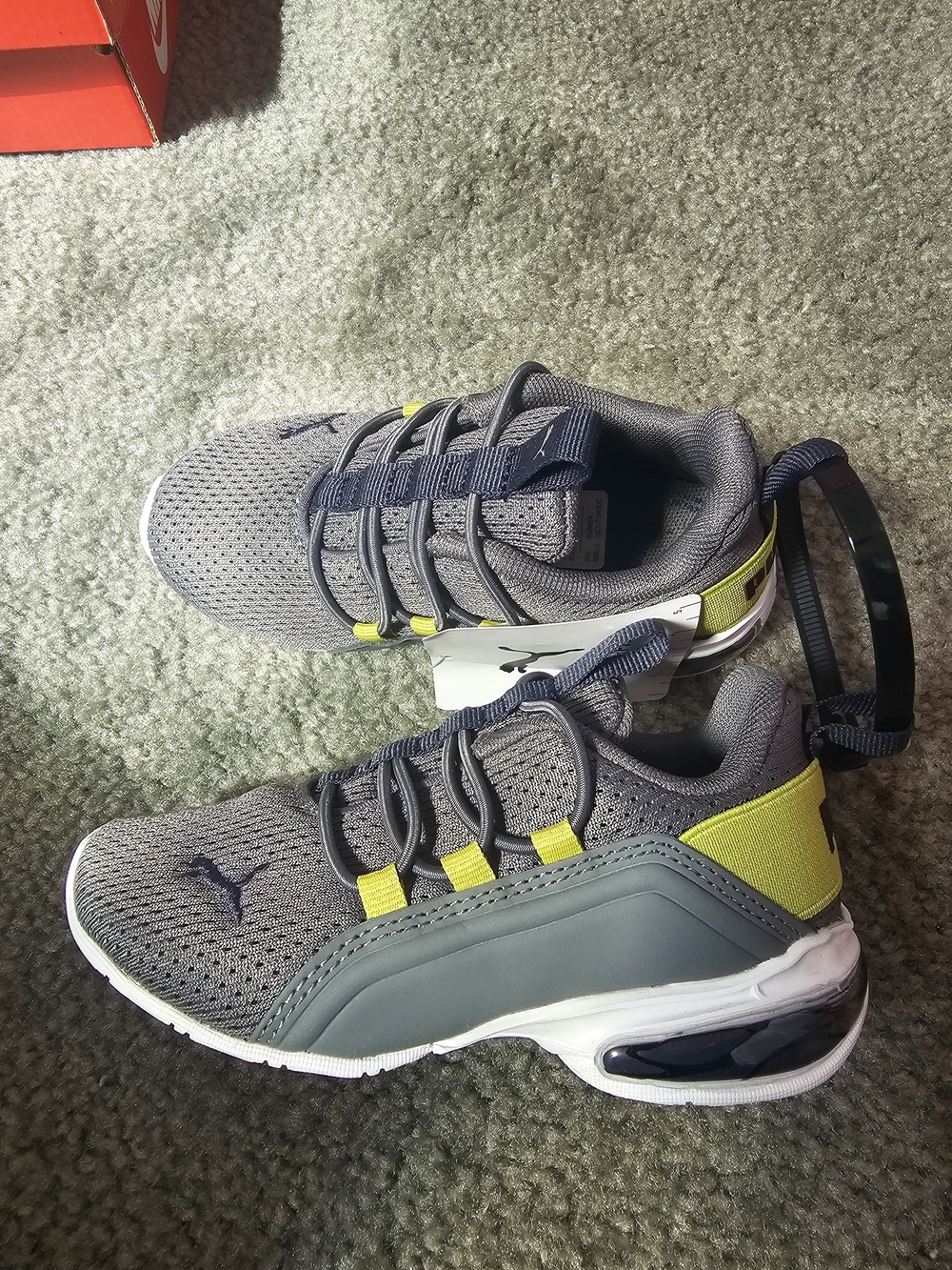 Puma Kids' Gray & Yellow Athletic Sneakers